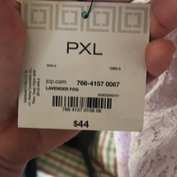 Liz Claiborne Lilac Lace Lined Dressy 👚 Shirt - Picture 7 of 9